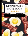 5x5 Graph Ruled Composition Notebook: 100 Pages, 5x5 Graphing Grid Paper, Bacon and Eggs (Extra Large, 8.5x11 in.) Cover Image