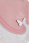 RVR 1960 Biblia Mis Quince, rosa y blanco símil piel Cover Image