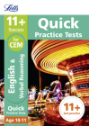 Letts 11+ Success – 11+ Verbal Reasoning Quick Practice Tests: for the CEM tests: Age 10-11 Cover Image