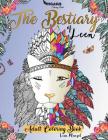 Adult coloring books: The Bestiary of Leen By Leen Margot, Pegasus Coloring Book Cover Image