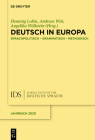 Deutsch in Europa By Henning Lobin (Editor), Andreas Witt (Editor), Angelika Wöllstein (Editor) Cover Image