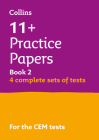 Collins 11+ – 11+ Verbal Reasoning, Non-Verbal Reasoning & Maths Practice Papers Book 2 (Bumper Book with 4 sets of tests): For the CEM 2021 tests Cover Image