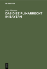 Das Disziplinarrecht in Bayern Cover Image