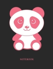 Cute Panda Notebook: Hand Writing Notebook - Large (8.5 x 11 inches) - 110 Numbered Pages - Pink Softcover By Great Lines Cover Image