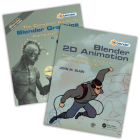 'The Complete Guide to Blender Graphics' and 'Blender 2D Animation': Two Volume Set By John M. Blain Cover Image