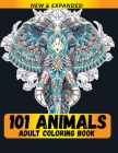 101 Animals Adult Coloring Book: Stress Relieving Designs Coloring Book For Adults By Draft Deck Publications Cover Image