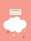 Composition Notebook: Wide Ruled Lined Paper: Large Size 8.5x11 Inches, 110 pages. Notebook Journal: Clouds Colourful Hearts Workbook for Pr Cover Image