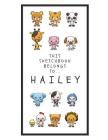 Hailey's Sketchbook: Personalized Animals Sketchbook with Name: 120 Pages Cover Image