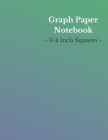 Graph Paper Notebook: 3/4 Inch Squares - Large (8.5 x 11 Inch) - 150 Pages - Green/Blue Cover Cover Image