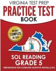 VIRGINIA TEST PREP Practice Test Book SOL Reading Grade 5: Preparation for Computer Adaptive Testing (CAT) By V. Hawas Cover Image
