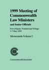 1999 Meeting of Commonwealth Law Ministers and Senior Officials Port of Spain, Trinidad and Tobago, 3-7 May 1999 Cover Image