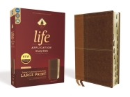 Niv, Life Application Study Bible, Third Edition, Large Print, Leathersoft, Brown, Indexed, Red Letter Edition By Zondervan Cover Image