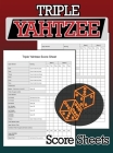 Triple Yahtzee Score Sheets: 100 Triple Yahtzee Score Pads, Triple Yahtzee Game, Yahtzee Score Cover Image