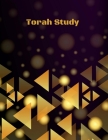 Torah Study: Notebook, Composition Book, Black and Gold, Modern; Messianic, Hebrew Roots, Torah Observant, 150 Blank Cornell-Style Cover Image