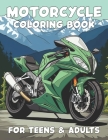 Motorcycle Coloring Book for Kids, Teens, and Adults Cover Image