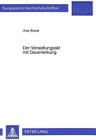 Der Verwaltungsakt Mit Dauerwirkung (Europaeische Hochschulschriften / European University Studie #2087) By Uwe Brede Cover Image