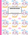 Composition Notebook: Cute Unicorn Cat Notebook For Girls By Girly Print Notebooks Cover Image
