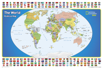 National Geographic World for Kids Wall Map - Laminated (Poster Size: 36 X 24 In) (National Geographic Reference Map) Cover Image