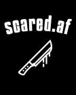 Scared.af: Sketchbook For Drawing 200 Sheets - 5 Year Anniversary Gift For Wife - Paperback Sketch Pages How To Draw Horror Movie By Candy Maple Cover Image