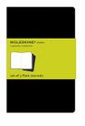 Moleskine Cahier Journal (Set of 3), Large, Plain, Black, Soft Cover (5 x 8.25): set of 3 Plain Journals (Cahier Journals) Cover Image