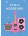 Music notebook: Manuscript Staff Paper 8.5 x 11 Wide Staff 100 Sheets for kids boys girls students teachers Cover Image