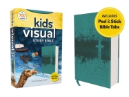 Niv, Kids' Visual Study Bible, Leathersoft, Teal, Full Color Interior, Peel/Stick Bible Tabs: Explore the Story of the Bible---People, Places, and His By Zondervan Cover Image