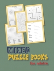 Mixed puzzle books for adults: word search, sudoku hard, Number searches, scramble, and mazes 8,5