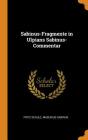 Sabinus-Fragmente in Ulpians Sabinus-Commentar By Fritz Schulz, Masurius Sabinus Cover Image