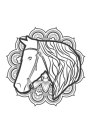 2020 Agenda Hebdomadaire: Planificateur 2020 Motif Mandala de chevaux - A5 - 12 Mois - 2 Pages par Semaine - Liste des Tâches - Couverture Soupl By MM Design Cover Image