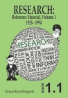Research: Reference Material, Volume 1 By Richard Kiser Bridgforth Cover Image