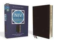 NIV Study Bible, Fully Revised Edition, Bonded Leather, Black, Red Letter, Comfort Print Cover Image