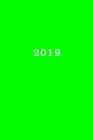 2019: Kalender/Terminplaner: 1 Woche auf 2 Seiten, Format ca. A5, Cover grün Cover Image