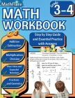 MathFlare - Math Workbook 3rd and 4th Grade: Math Workbook Grade 3-4: Addition, Subtraction, Multiplication and Division, Fractions, Decimals, Place V Cover Image