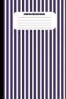 Composition Notebook: Blue and White Stripes (100 Pages, College Ruled) By Sutherland Creek Cover Image
