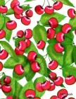 Notebook: Bunches of bright red cherries on a large school composition book By Spearmint Creations Cover Image
