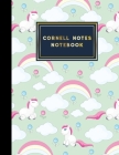 Cornell Notes Notebook: Cornell Note Taking, Cornell Notes Notepad, Note Taking Paper, Cute Unicorns Cover, 8.5