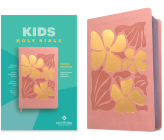 NLT Kids Bible, Thinline Reference Edition (Leatherlike, Tropical Flowers Dusty Pink, Red Letter) Cover Image