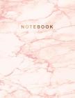 Notebook: Cute pink marble ★ Personal notes ★ Daily diary ★ Office supplies 8.5 x 11 - big notebook 150 pages By Paper Juice Cover Image