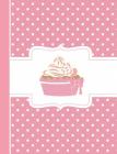Pink Polka Dot Cupcake Composition Book: 4x4 Quad Rule Graph Paper, 202 Pages (7.44
