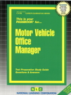 Motor Vehicle Office Manager: Passbooks Study Guide (Career Examination Series) By National Learning Corporation Cover Image