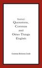 Woodroof's Quotations, Commas and Other Things English: Instructor's Reference Edition By David K. Woodroof Cover Image