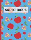 Sketchbook: Cute Butterflies, Caterpillar & Apples Sketchbook for Kids to Practice Sketching and drawing Cover Image