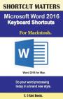 Microsoft Word 2016 Keyboard Shortcuts For Macintosh Cover Image