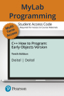 Mylab Programming with Pearson Etext -- Access Code Card -- For C++ How to Program (Early Objects Version) Cover Image