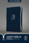 Santa Biblia Ntv, Edición Zíper Con Referencias, Letra Grande (Sentipiel, Azul, Letra Roja) By Tyndale (Created by) Cover Image