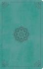 ESV Large Print Value Thinline Bible (Trutone, Turquoise, Emblem Design)  Cover Image