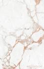 Notebook: Beautiful Marble and Rose Gold Filled Cracks 5.5 X 8.5 - A5 Size Cover Image