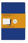Moleskine Cahier Journal (Set of 3), Pocket, Ruled, Indigo Blue, Soft Cover (3.5 x 5.5) (Cahier Journals) By Moleskine Cover Image