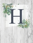 H: Monogram Initial Notebook Letter H - 8.5