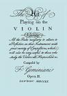 The Art of Playing on the Violin. [Facsimile of 1751 edition]. Cover Image